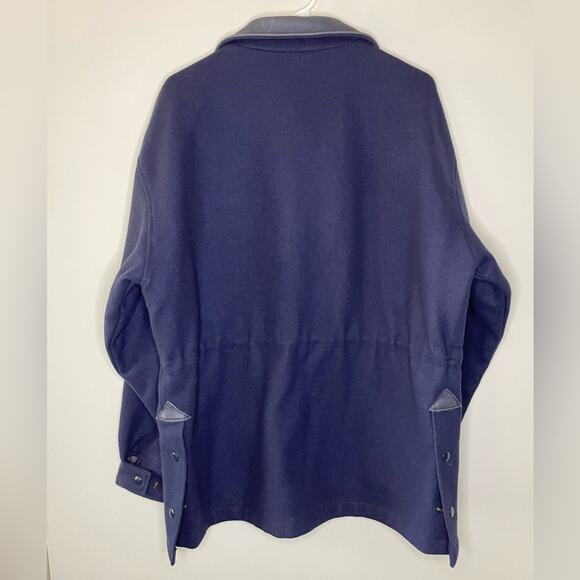 Dehen Vintage Wool and Leather Navy Jacket Size XL - Picture 7 of 13